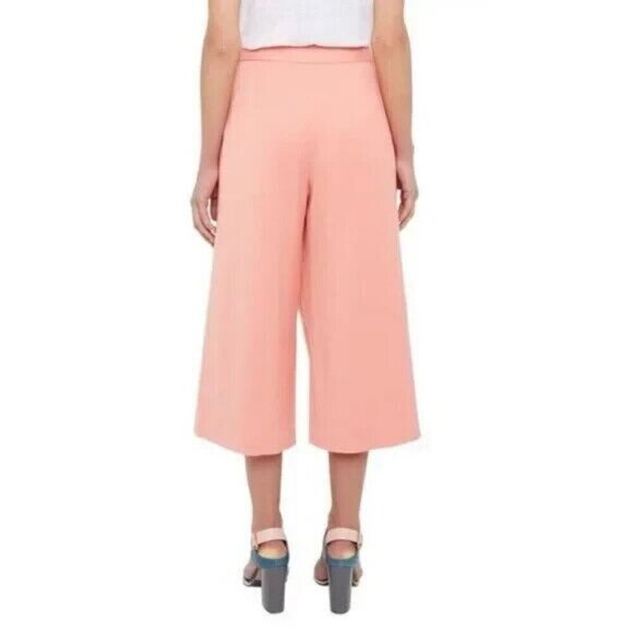BNWT TED BAKER LONDON Colour By Numbers Rayon Crossover Culottes, Coral - Picture 2 of 14